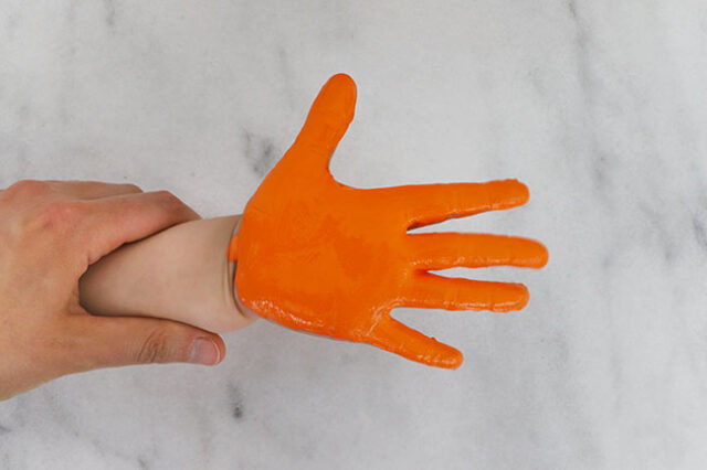 Hand painted orange
