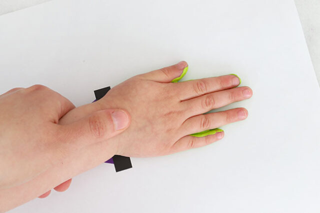 Hand stamping onto paper