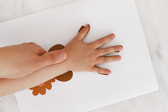 Hand stamping onto paper