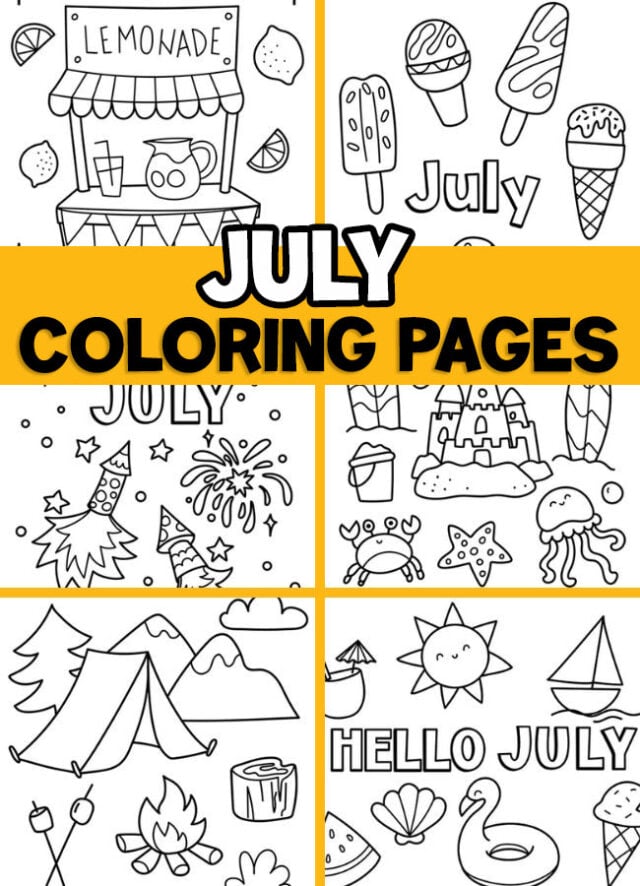 July Coloring Pages Free Printables - July Coloring Pages For Kids 640x886