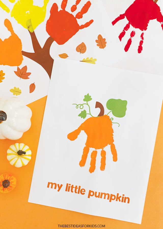 Ready-to-Print Fall Handprint Keepsakes