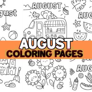 august coloring page cover