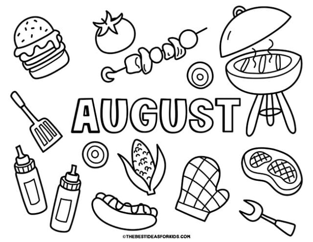 august coloring pages