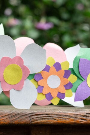 diy paper flower crown cover