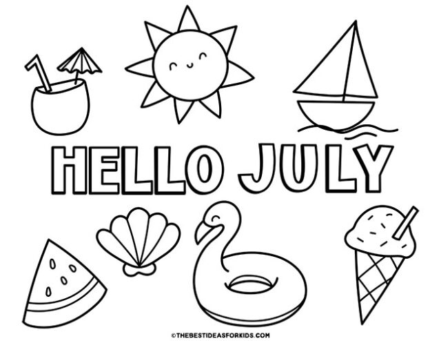 july coloring pages