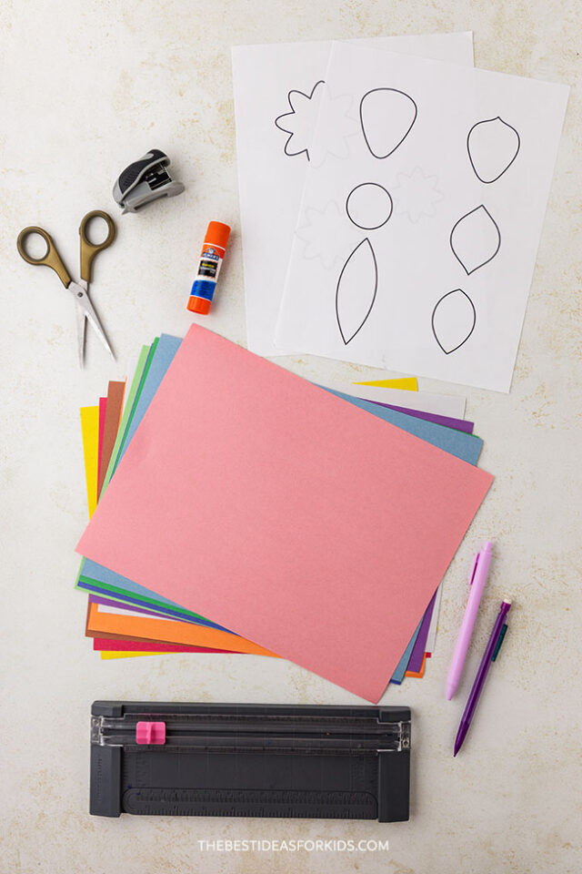 paper flower crown supplies