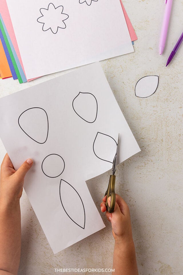 paper flower petal craft