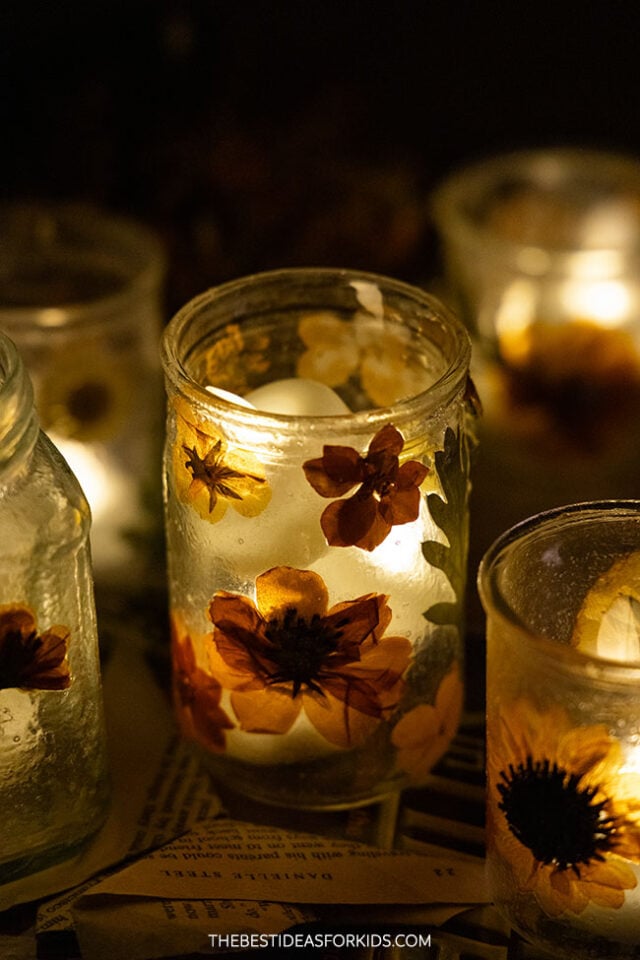 Pressed Flower Lantern DIY