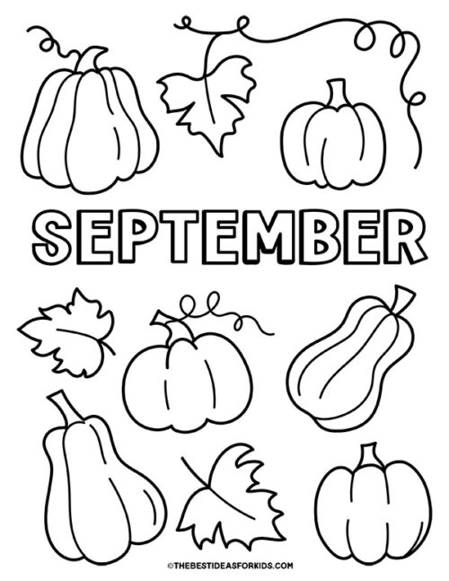 September Coloring Pages - The Best Ideas for Kids