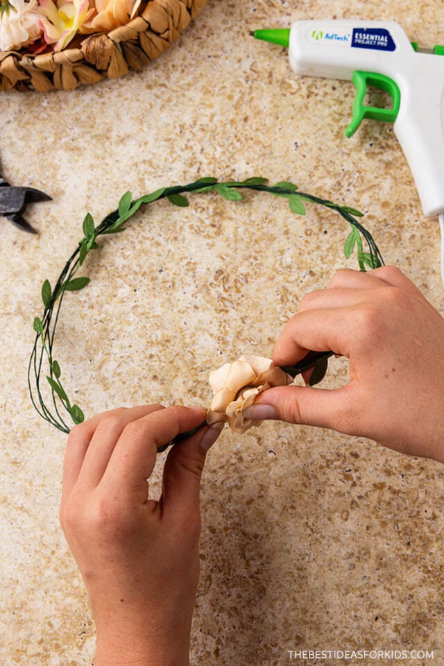 diy floral crown craft