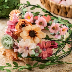 diy flower crown cover