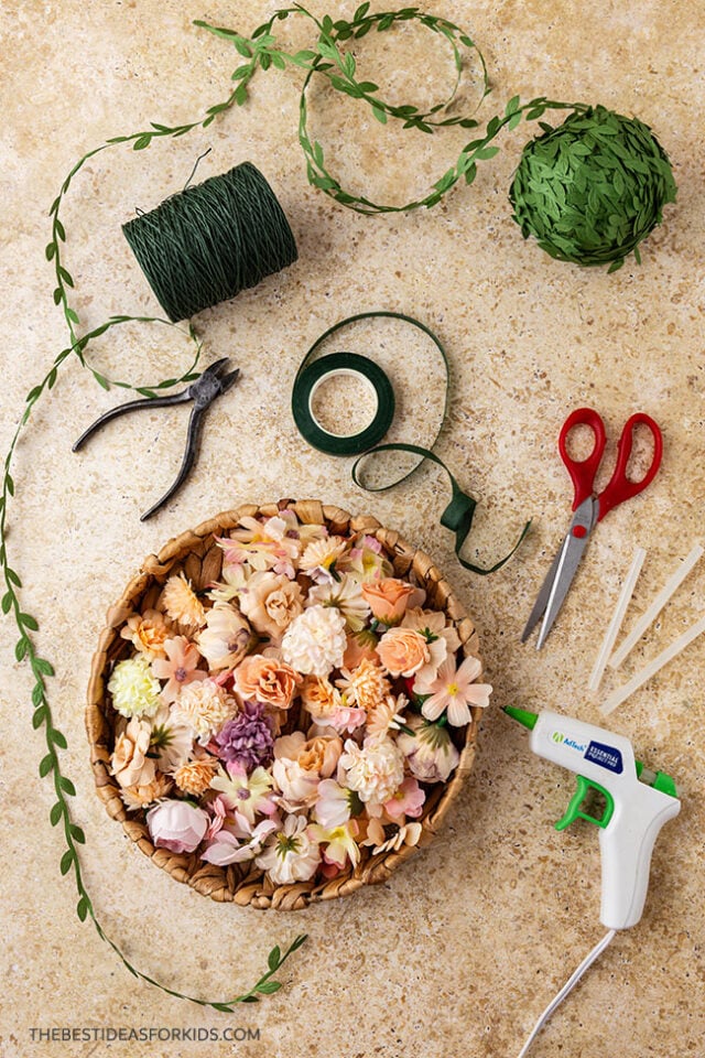 flower crown craft supplies