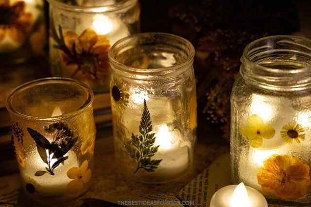 pressed flower candle tutorial