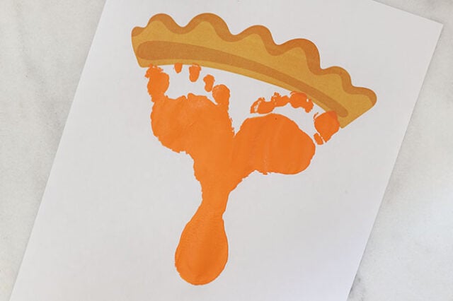 Footprint pumpkin pie paper