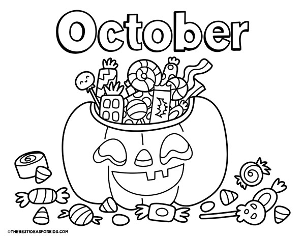 Halloween Candy Coloring Pages