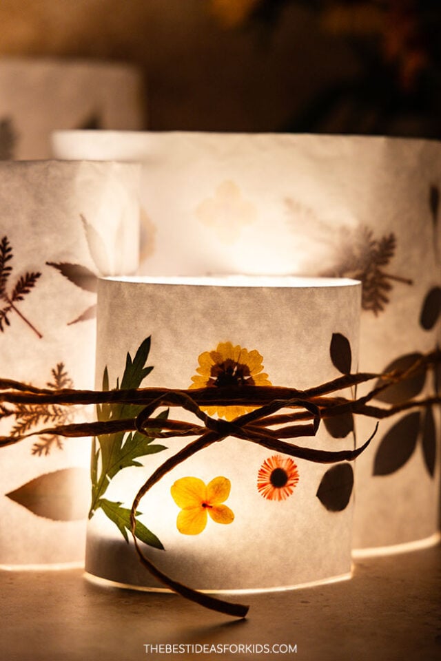 Paper Leaf Lantern Craft