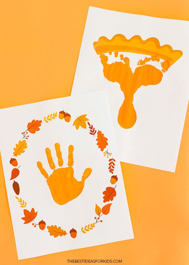 Printable Thanksgiving Footprint Art