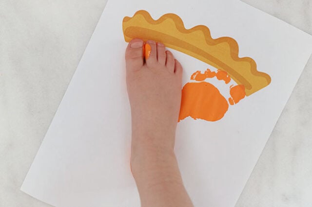 Second footprint onto paper