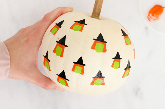 Hair painted onto witches