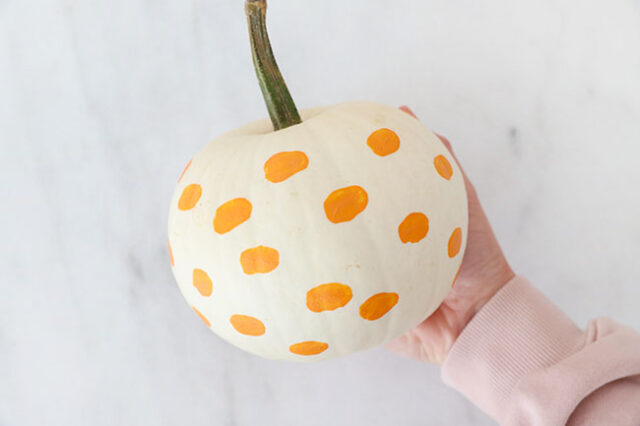 Orange pumpkin dots all over pumpkin