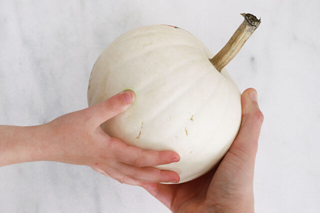 Stamping green witch dots