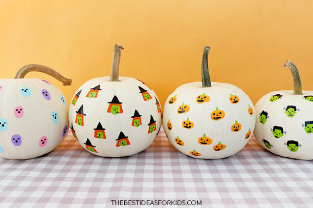 Thumbprint Painted Pumpkins