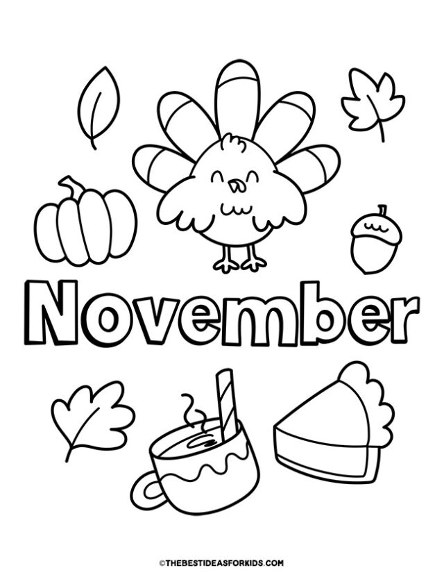 adorable november coloring page