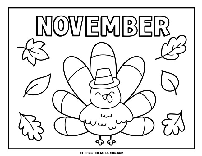November Script Color Page November Coloring Pages (Free Printables) - The Best Ideas for Kids