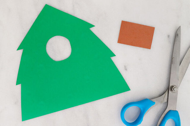 Christmas tree shapes cut out