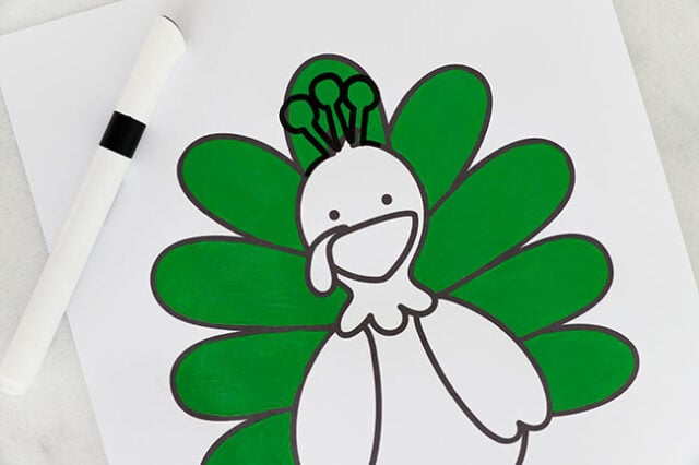 Draw on turkey head detail