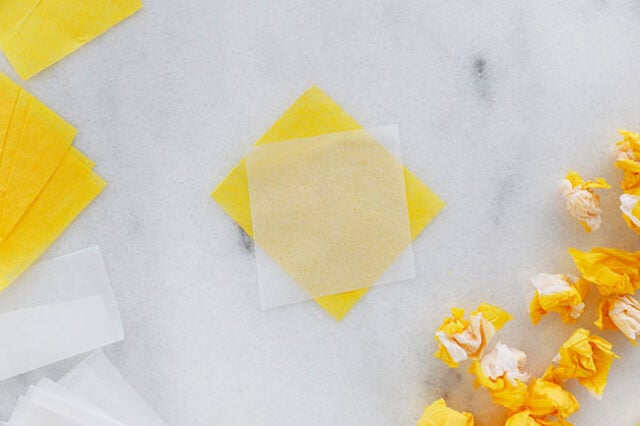 Layer the tissue paper