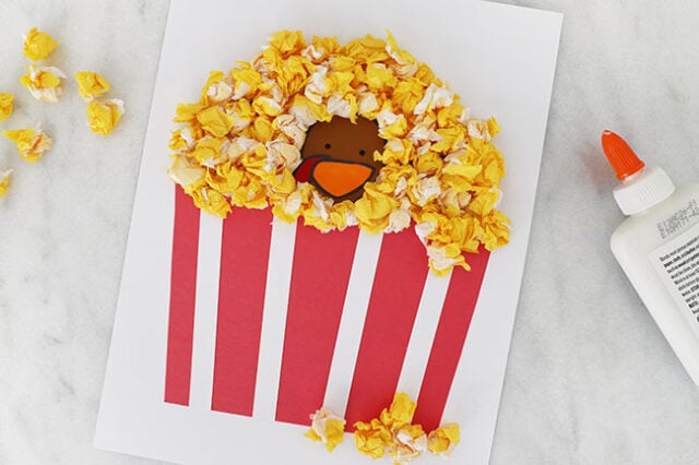 Surround the turkey with popcorn