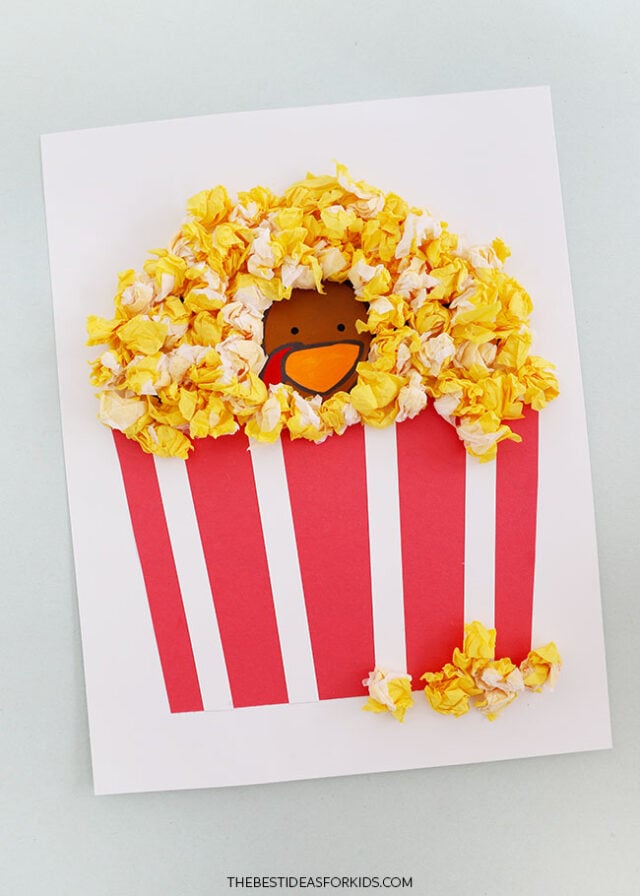 Turkey in Disguise Popcorn Craft