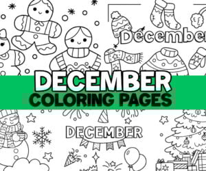 December Coloring Page Cover