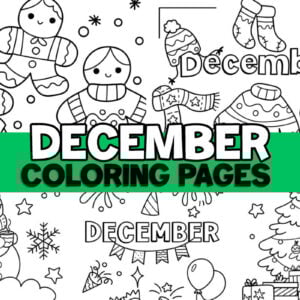December Coloring Page Cover