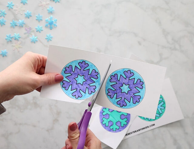 Cut and Color Snowflakes