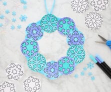 Paper Plate Snowflake Wreath