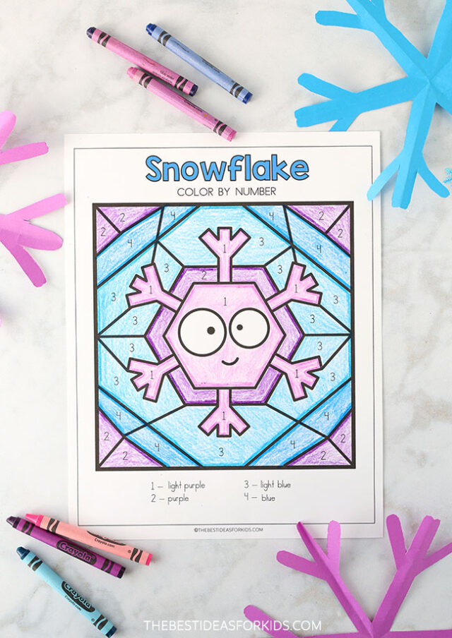 Snowflake Color by Code Printable
