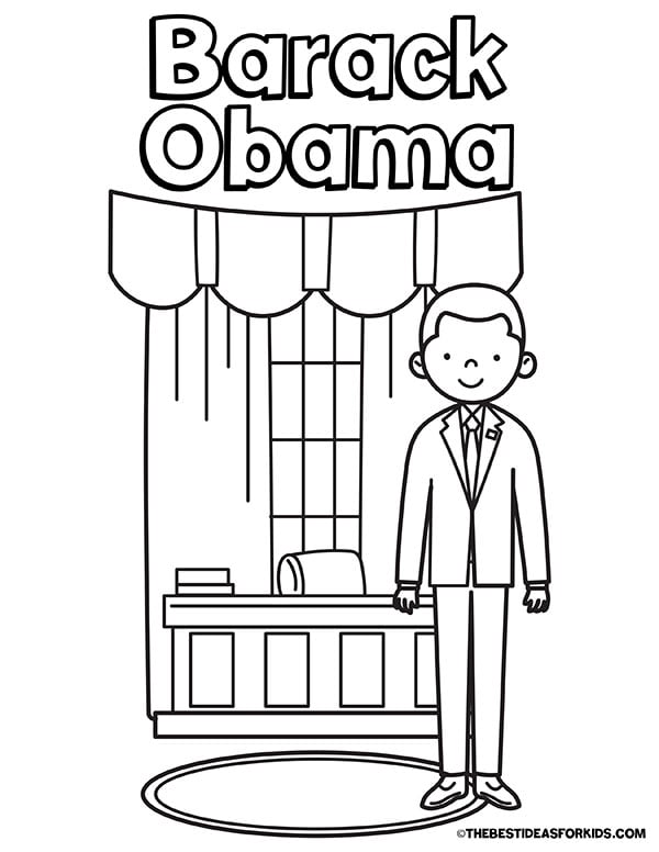 Barack Obama Coloring Page
