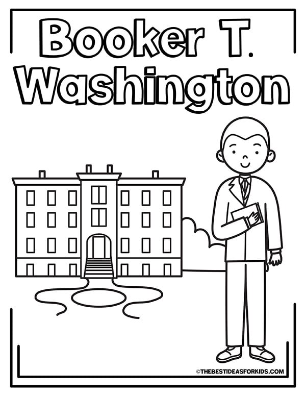 Booker T Washington Coloring Page