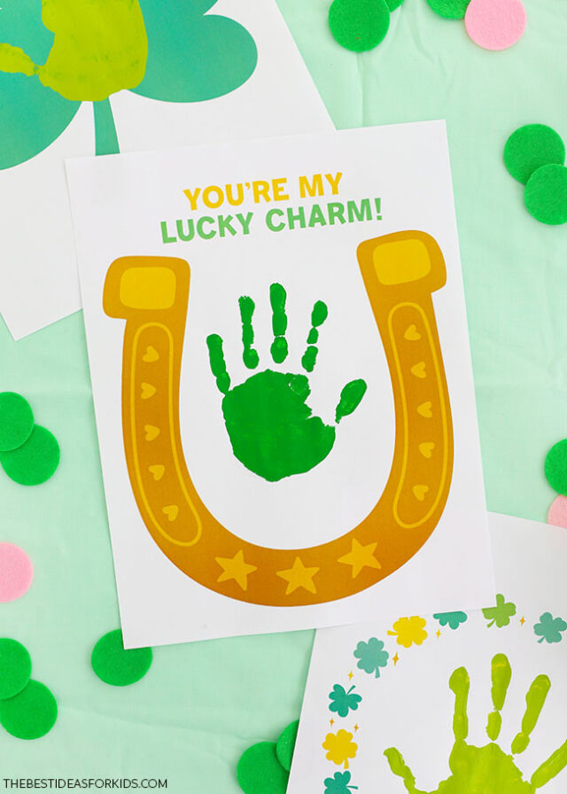 Handprint Art for St Patrick's Day