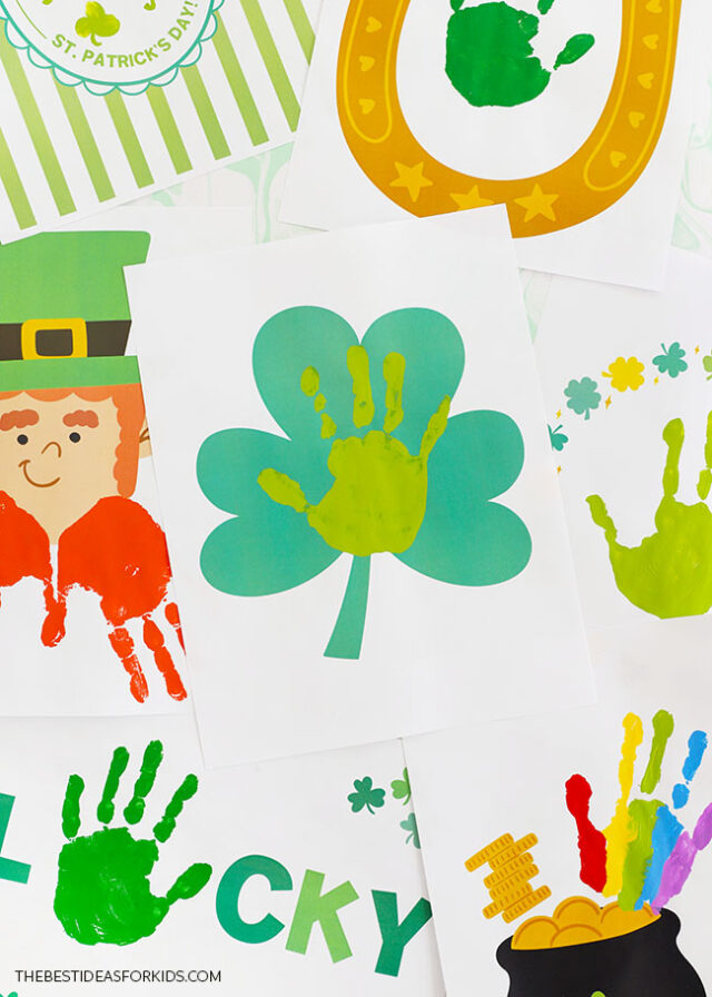 Handprint Keepsakes for St Patrick's Day