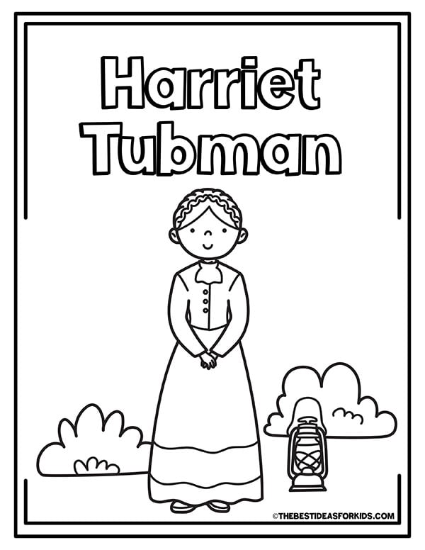 Harriet Tubman Coloring Page