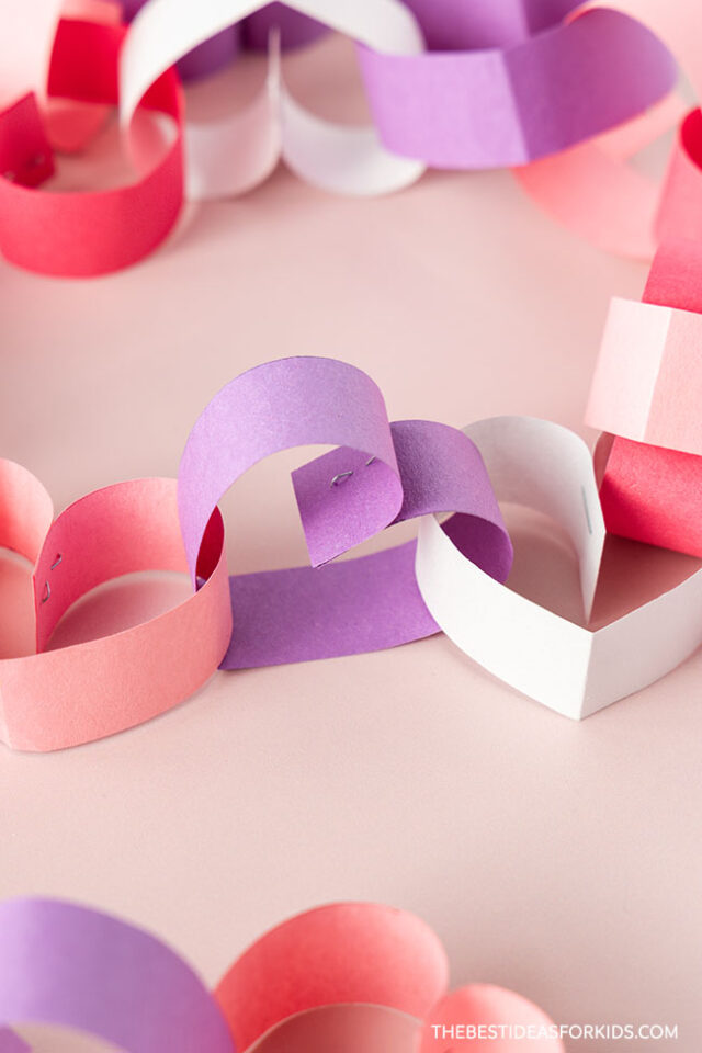 Paper Heart Garland Craft