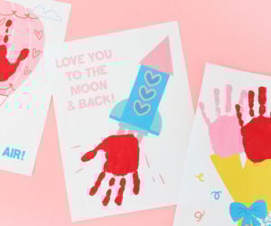 Printable Valentine's Day Handprint Art cover