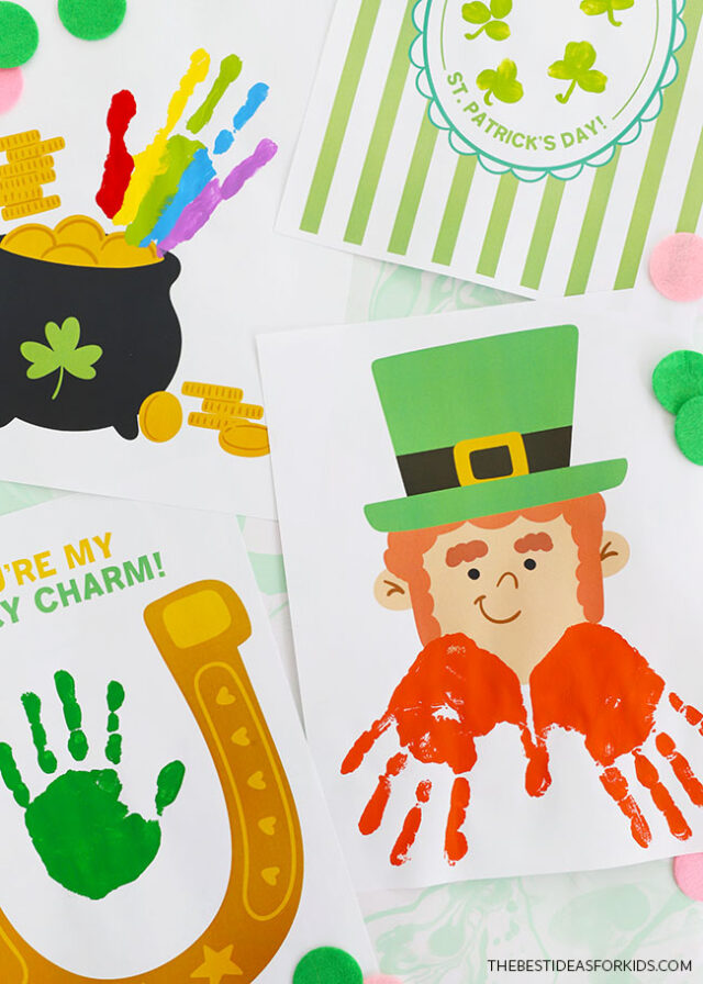 Rainbow Handprint Art for St Patricks Day