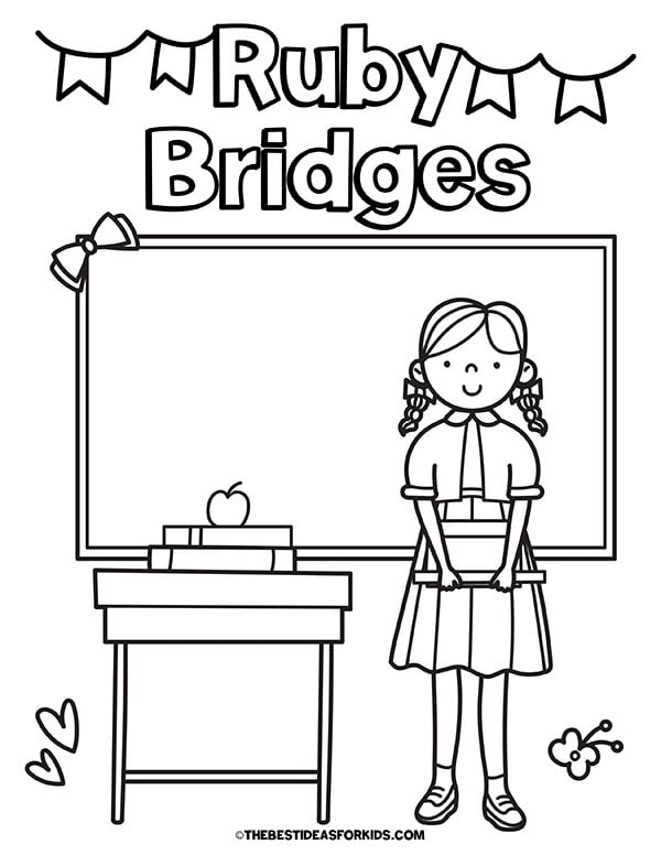 Ruby Bridges Coloring Page