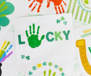 Shamrock Handprint Printables