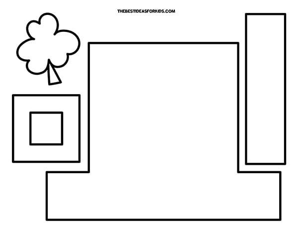 Cut and Paste Leprechaun Hat Template