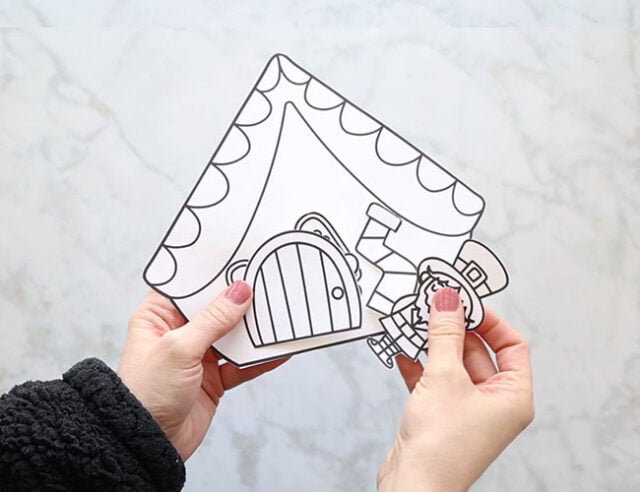 Cut out Leprechaun House Details